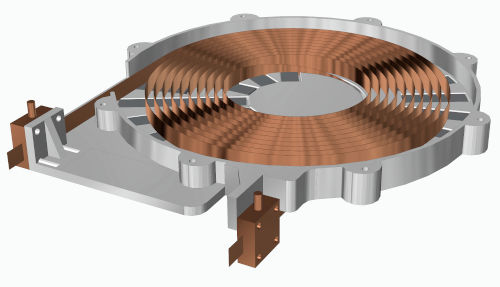 Bobinas superconductoras para la transmisión de potencia sin contacto en el rango de los kilovatios