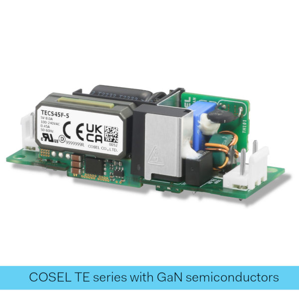Figura 06 - Serie COSEL TE alimentada con transistores GaN y transformadores integrados de bucle corto (Fuente: PRBX/COSEL).