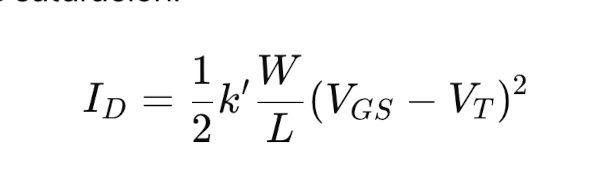 ecuacion mosfets