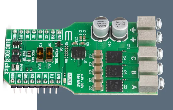 placa BLDC FOC 2 Click de Mikroe