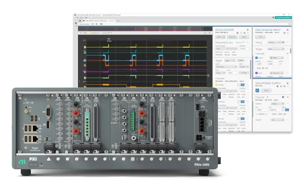 hardware de pruebas NI PXI de Emerson