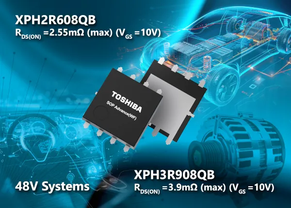 MOSFET Toshiba de 80 V para automoción de 48 V