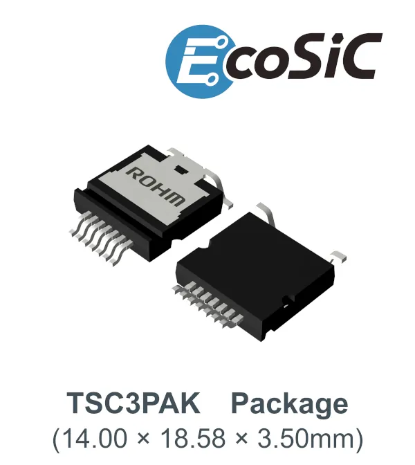 ROHM presenta el encapsulado TSC3PAK para MOSFET de SiC con alta disipación térmica y montaje automatizado