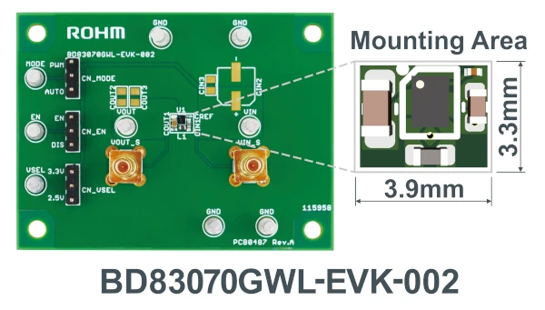placa rohm BD83070GWL-EVK-002