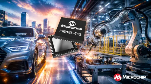 Microchip erweitert sein 10BASE-T1S-Sortiment um die Modelle LAN8679, LAN8680 und LAN8660X