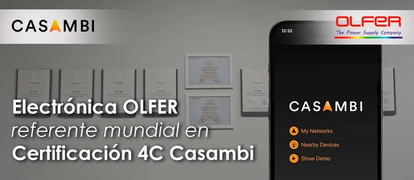 Electrónica OLFER, referente mundial en certificación 4C de Casambi