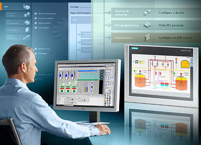 Software para HMI Simatic WinCC V11, que permite cubrir desde aplicaciones a pie de máquina hasta los Scada para procesos.